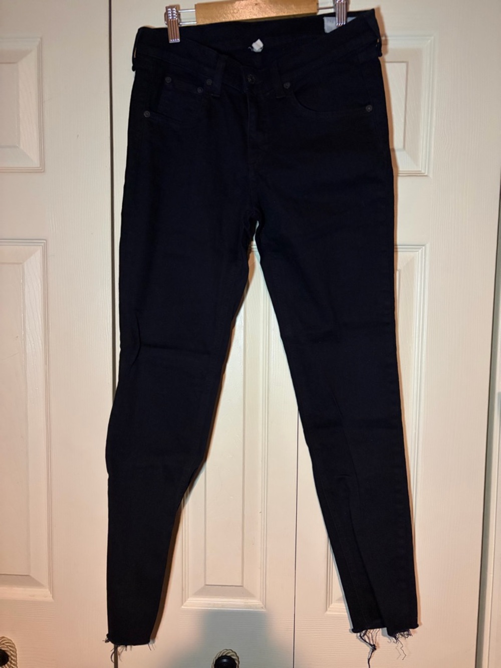 rag & bone Black Ankle Crop Jeans